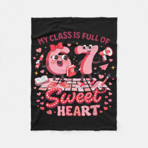 Couverture Polaire Professeur de la Saint-Valentin Ma classe est plei