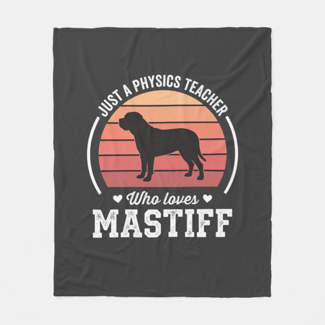 Couverture Polaire Professeur de physique Mastiff amateur de chiens (Devant)