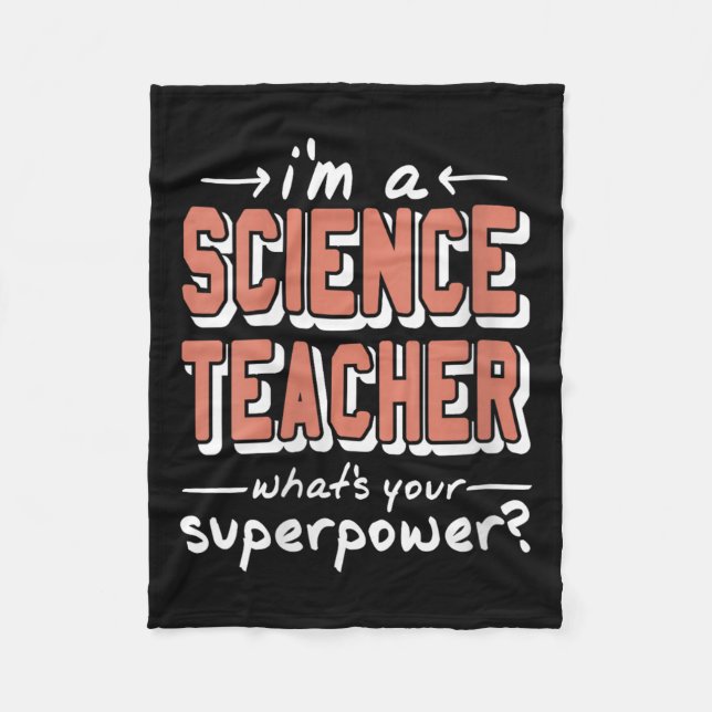 Couverture Polaire Professeur de sciences femmes Superwer Funky Nerd  (Devant)