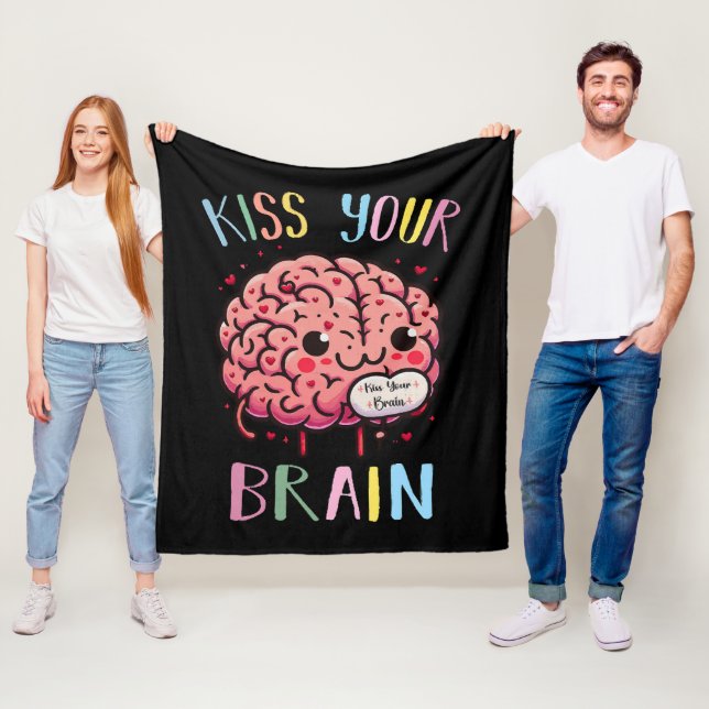 Couverture Polaire Professeur Kiss Your Brain (En situation)