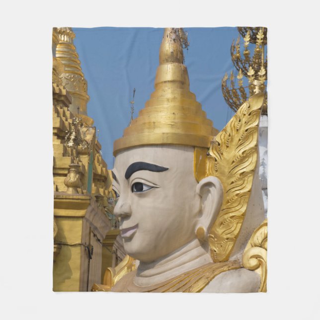 Couverture Polaire Profil de statue de Bouddha (Devant)