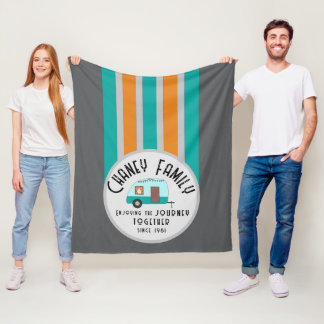 Couverture Polaire Profitez de la vie ensemble Retro Camper