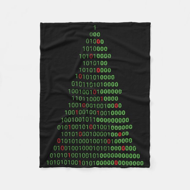 Couverture Polaire Programmeurs Informatiques Binary Christmas Tree E (Devant)