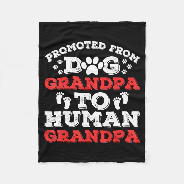 Couverture Polaire Promoted From Dog Grandpa To Human Grandpa Funny N (Devant)