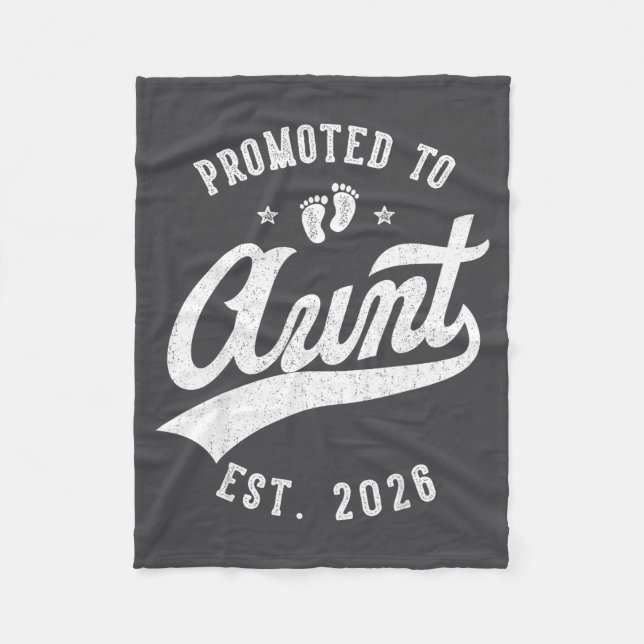 Couverture Polaire Promoted To Aunt 2026 Baby Announcement Family Mat (Devant)