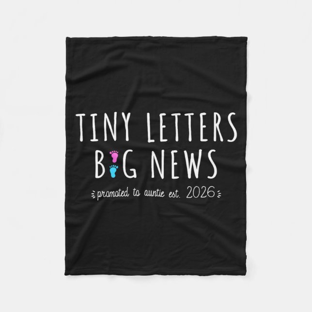 Couverture Polaire Promoted To Auntie 2026 Baby Announcement First Ti (Devant)