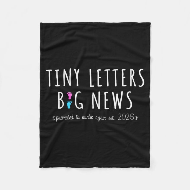 Couverture Polaire Promoted To Auntie Again 2026-2nd Baby Announcemen (Devant)