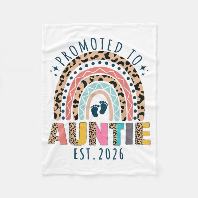 Couverture Polaire Promoted To Auntie Est 2026 Soon To Be Aunt First  (Devant)