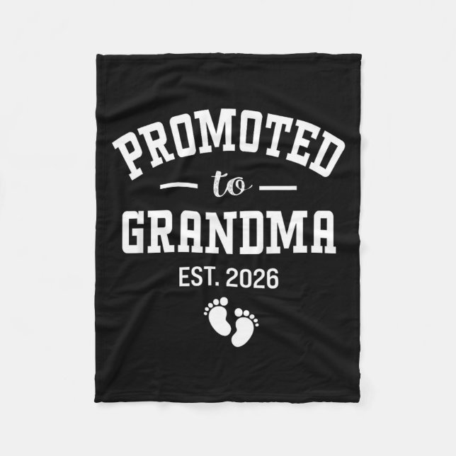 Couverture Polaire Promoted To Grandma 2026 First Time Grandmother Wo (Devant)