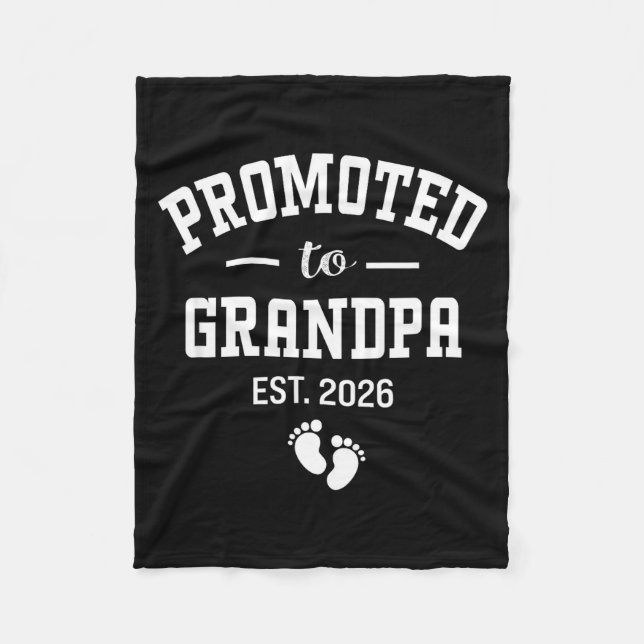 Couverture Polaire Promoted To Grandpa 2026 First Time Grandfather Me (Devant)