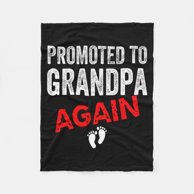 Couverture Polaire Promoted To Grandpa Again Dad Pregnancy Announceme (Devant)