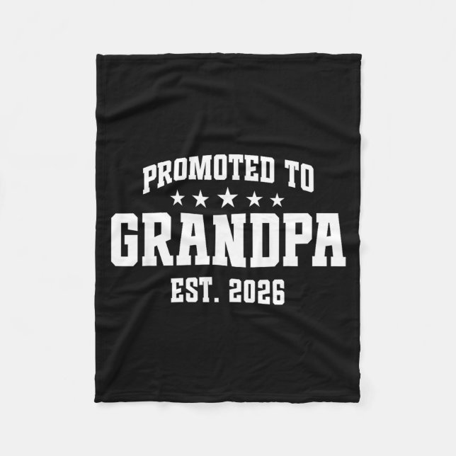 Couverture Polaire Promoted To Grandpa Est. 2026 Grandparent Baby Ann (Devant)