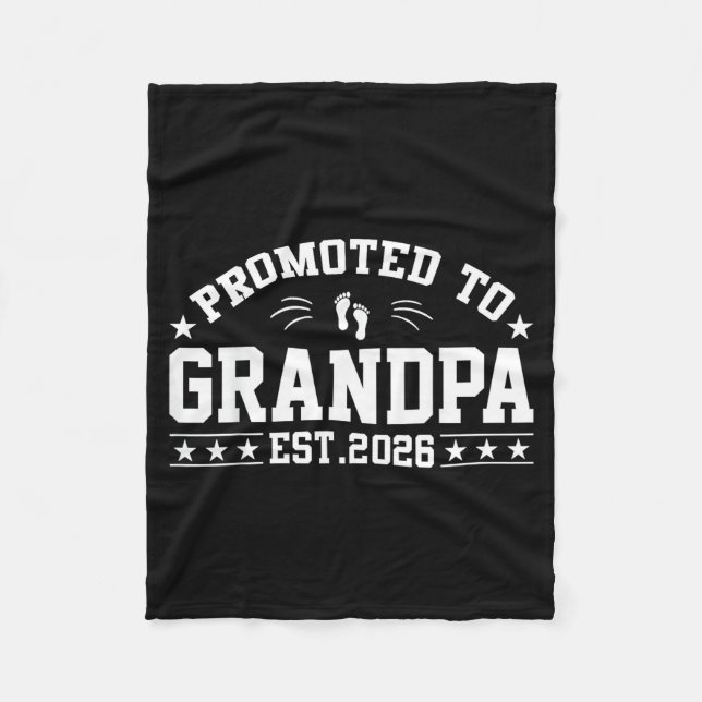 Couverture Polaire Promoted To Grandpa Est. 2026 Grandparents Grandpa (Devant)
