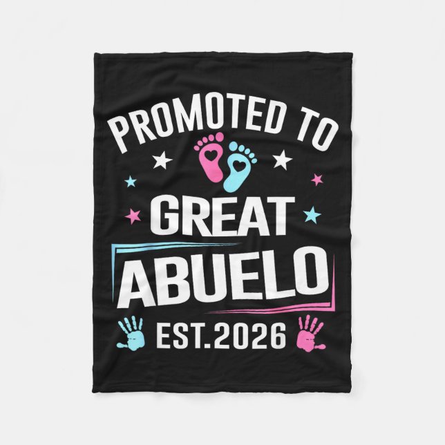 Couverture Polaire Promoted To Great Abuelo Est 2026 Pregnancy Announ (Devant)
