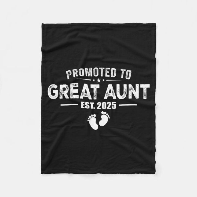 Couverture Polaire Promoted To Great Aunt 2025 Baby &amp; Aunt Funny  (Devant)