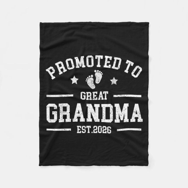 Couverture Polaire Promoted To Great Grandma Est. 2026 Baby Announcem (Devant)