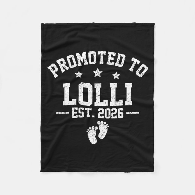 Couverture Polaire Promoted To Lolli Est 2026 Baby Announcement  (Devant)