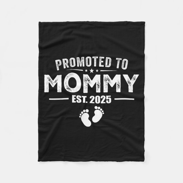 Couverture Polaire Promoted To Mommy 2025 Baby &amp; Mommy Funny For  (Devant)