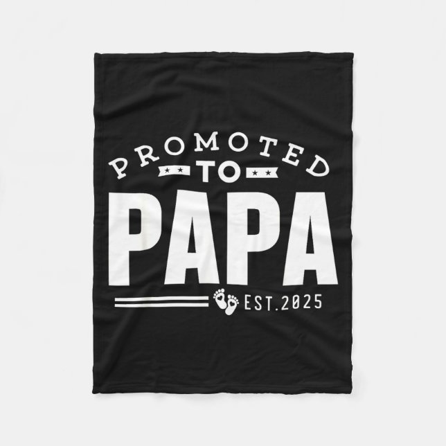 Couverture Polaire Promoted To Papa 2025 New 1st First Time Papa Dad  (Devant)