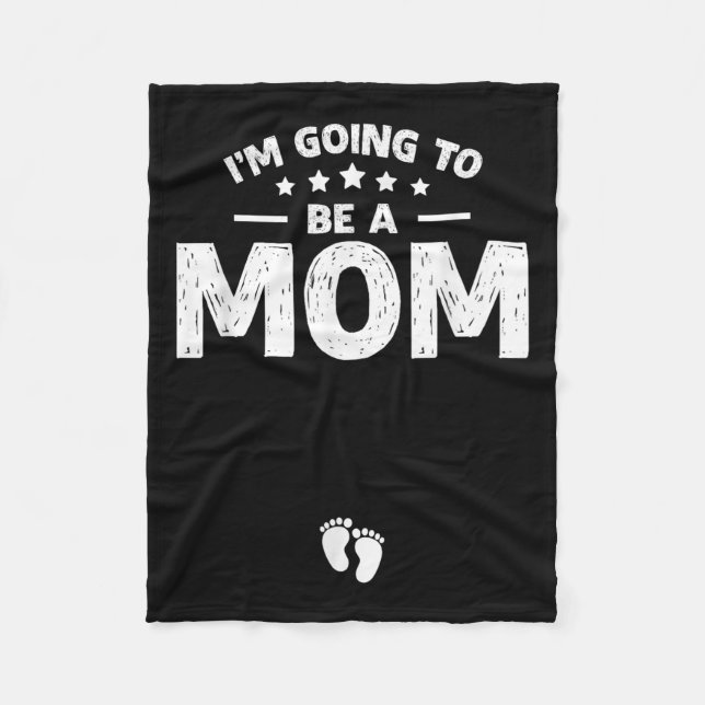 Couverture Polaire Promu À Maman Faire-part Bébé Je Vais Être (Devant)