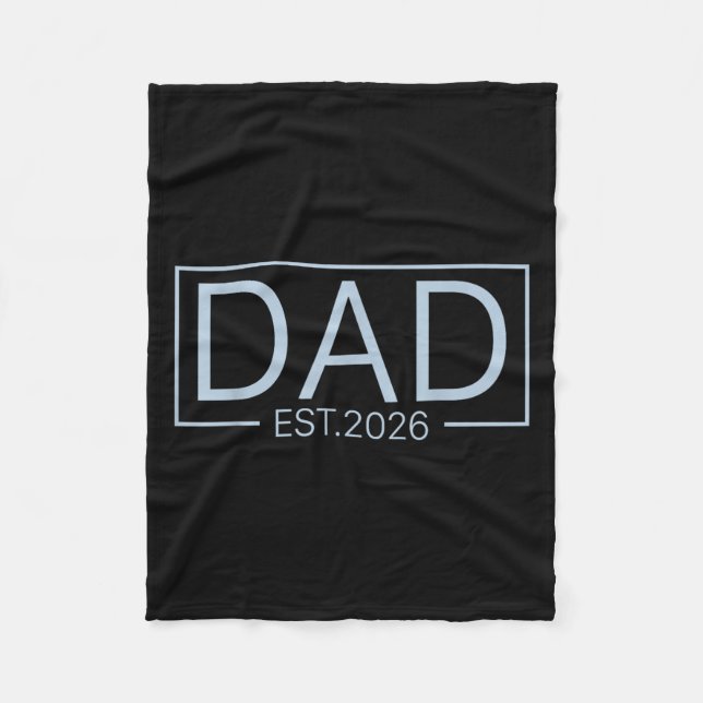 Couverture Polaire Promu À Papa Est 2026 Pour Nouveau Papa Garçon Béb (Devant)