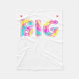 Couverture Polaire Promue Grande Sœur 2026 Tie Dye Fille Enfants Neuf