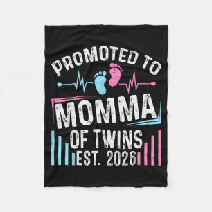 Couverture Polaire Promue Maman de Jumeaux Ét 2026 Baby Shower Vi