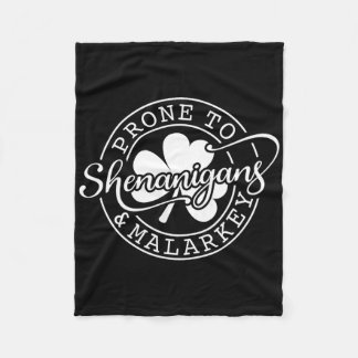 Couverture Polaire Prone To Shenanigans And Malarkey St Patricks Day 