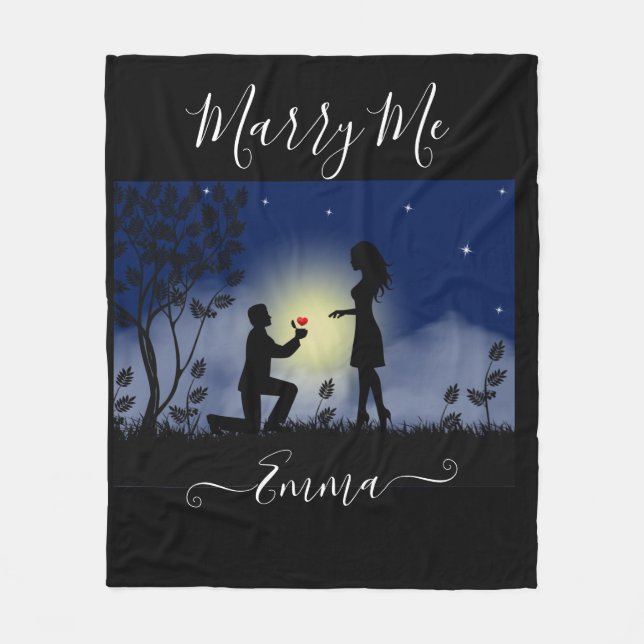 Couverture Polaire Proposition de mariage pour marié personnalisé (Devant)