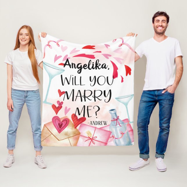 Couverture Polaire Proposition de marriage | You Marry Me ? Custom (En situation)