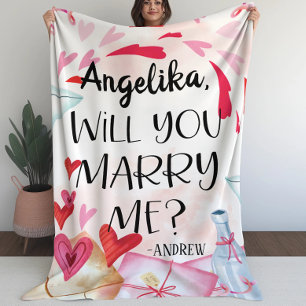 Couverture Polaire Proposition de marriage   You Marry Me ? Custom