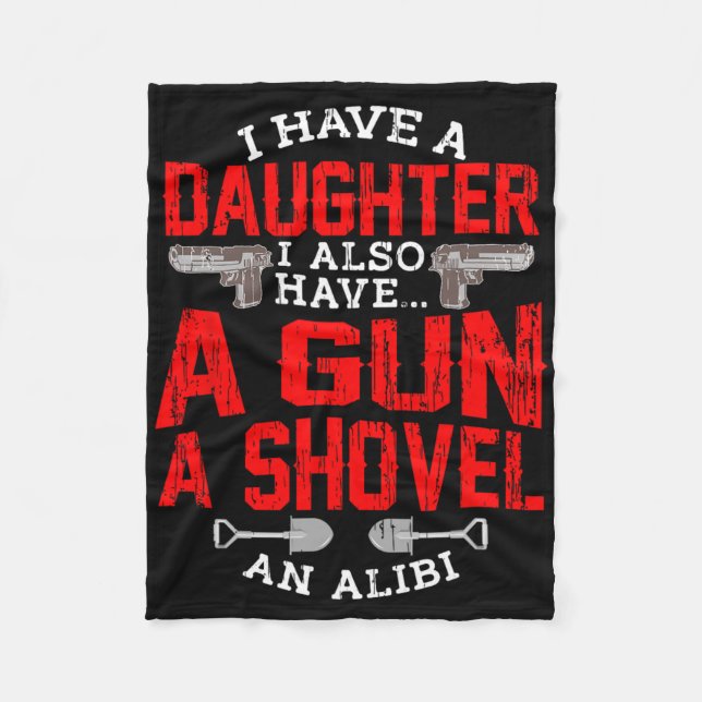 Couverture Polaire Protective Papa Citer fille fille Shovel Gun Ali (Devant)