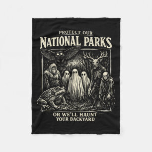 Couverture Polaire Protéger les parcs nationaux Spooky Cryptide Bigfo