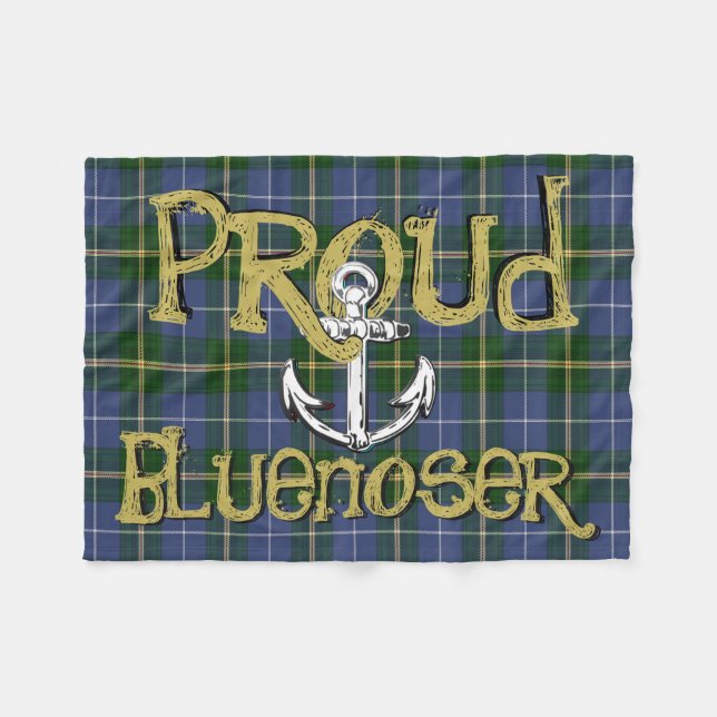 Couverture Polaire Proud Bluenoser Manchette d'ancre tartan Nouvelle- (Devant (Horizontal))