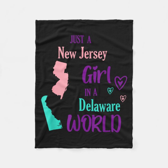 Couverture Polaire Proud Girl Just A New Jersey Girl In A Delaware Wo (Devant)