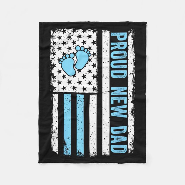 Couverture Polaire Proud New Dad For Men Funny Fathers Day New Boy Ba (Devant)