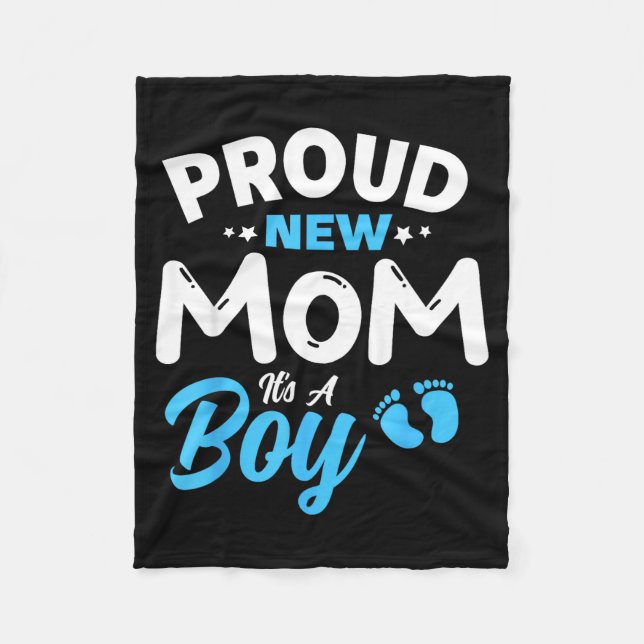 Couverture Polaire Proud New Mom It's A Boy It's A Boy Mother Son Pre (Devant)