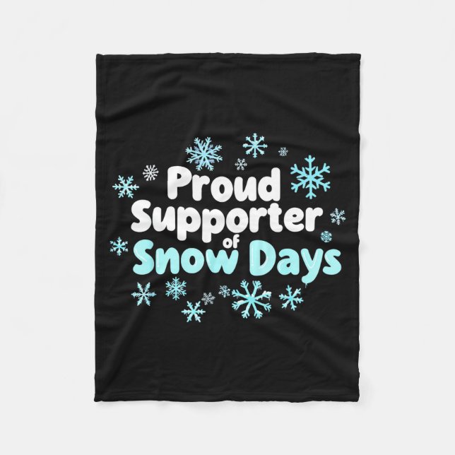 Couverture Polaire Proud Suprter Of Snow Days Chemistry Teacher Snow  (Devant)