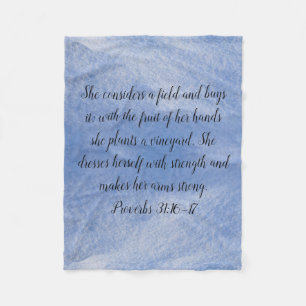 Couverture Polaire Proverbes : 31 Blanche Toison Bleu