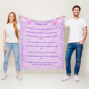 Couverture Polaire Psaume 121 Lilac floral polaire