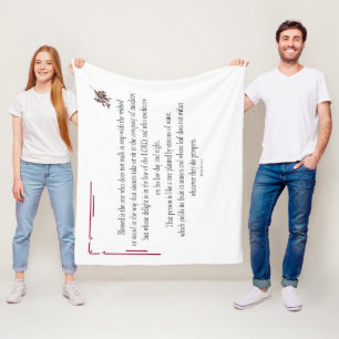 Couverture Polaire Psaume 1 Écriture Art Chemin des justes