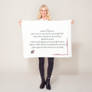 Couverture Polaire Psaume 1 Écriture Art Chemin des justes