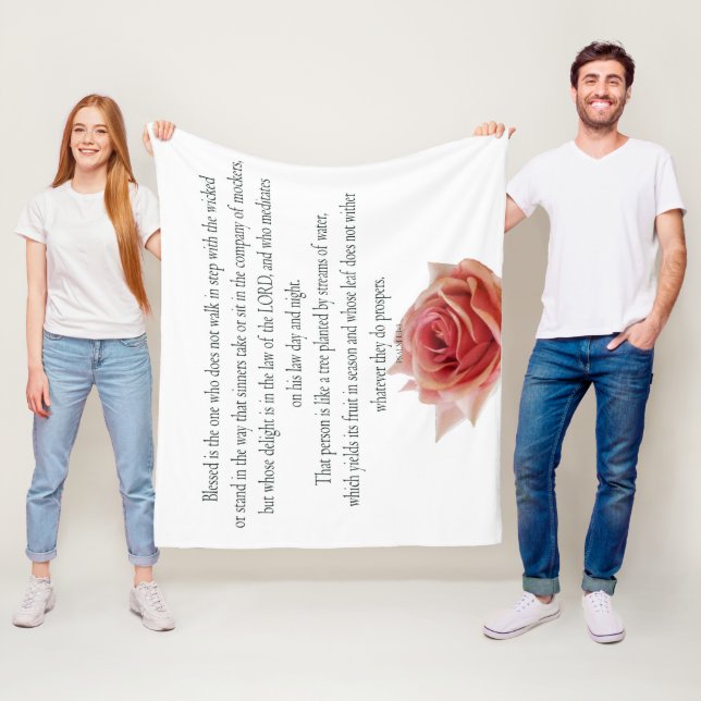 Couverture Polaire Psaume 1, Law day and Night, Streams of Waters, (En situation)