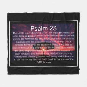 Couverture Polaire Psaume 23 KJV Christian Blanket