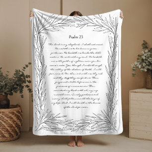 Couverture Polaire Psaume 23 Plaid en laine Le Seigneur est mon berge