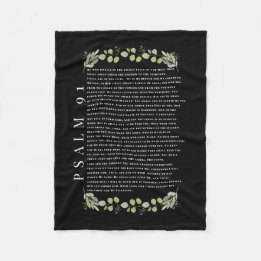 Couverture Polaire Psaume 91 Belles Feuilles d'Eucalyptus 