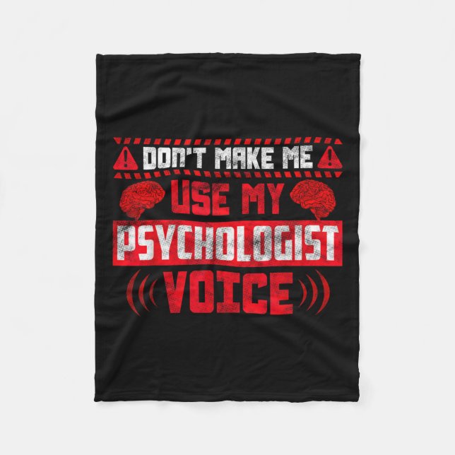 Couverture Polaire Psychology Quote - Don't Make Me Use My Psychologi (Devant)