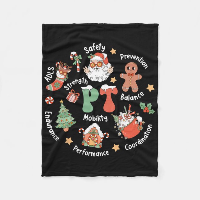 Couverture Polaire Pt Physical Therapy Santa Squad Christmas Physical (Devant)