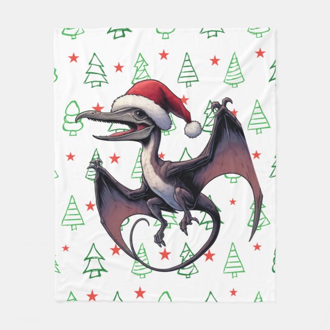 Couverture Polaire Pterodactyle de Noël (Devant)