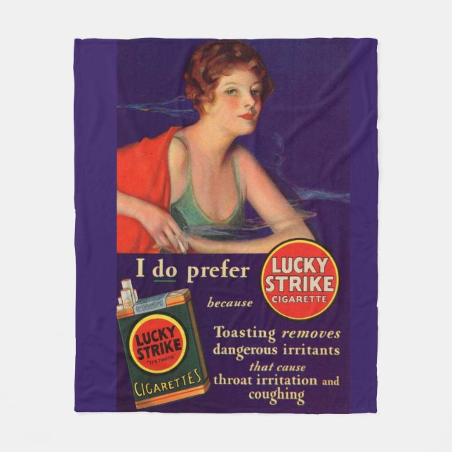 Couverture Polaire Publicité pour les cigarettes Lucky Strikes des an (Devant)